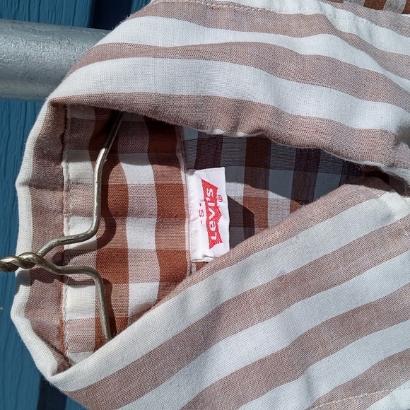 Vintage 60 70 s Levi's checkered 2 tone. Brown - Picture 4 of 8